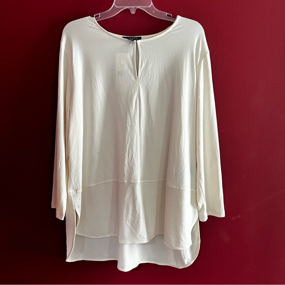 **SOLD** NWT  LAUREN Ralph Lauren Keyhole JerseyTunic Top - Picture 10 of 11
